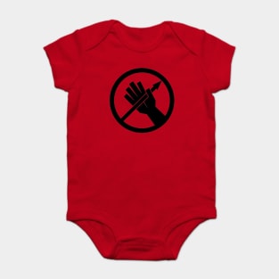SCP MTF Alpha-1 Red Right Hand transparent background Baby Bodysuit
